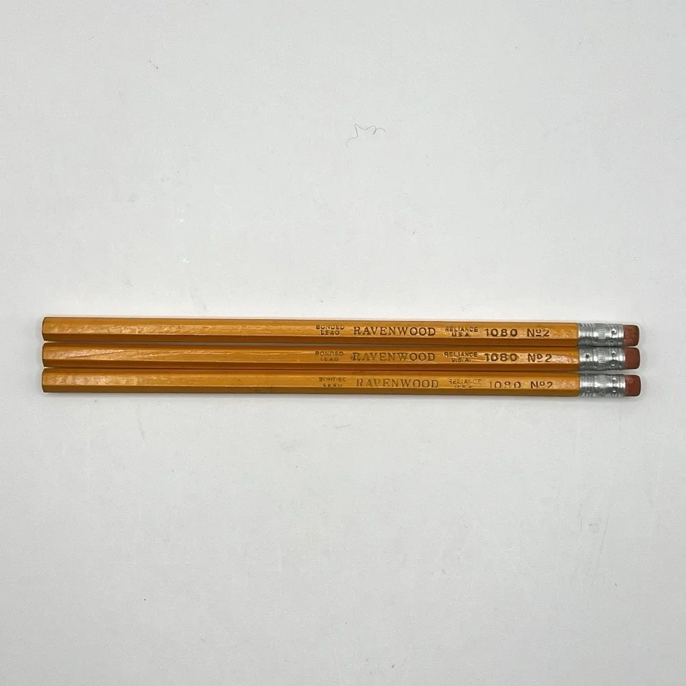 VTG Mid Century Ravenwood Reliance Pencils Bonded Lead 1080 No 2 Lot Of‎ 3
